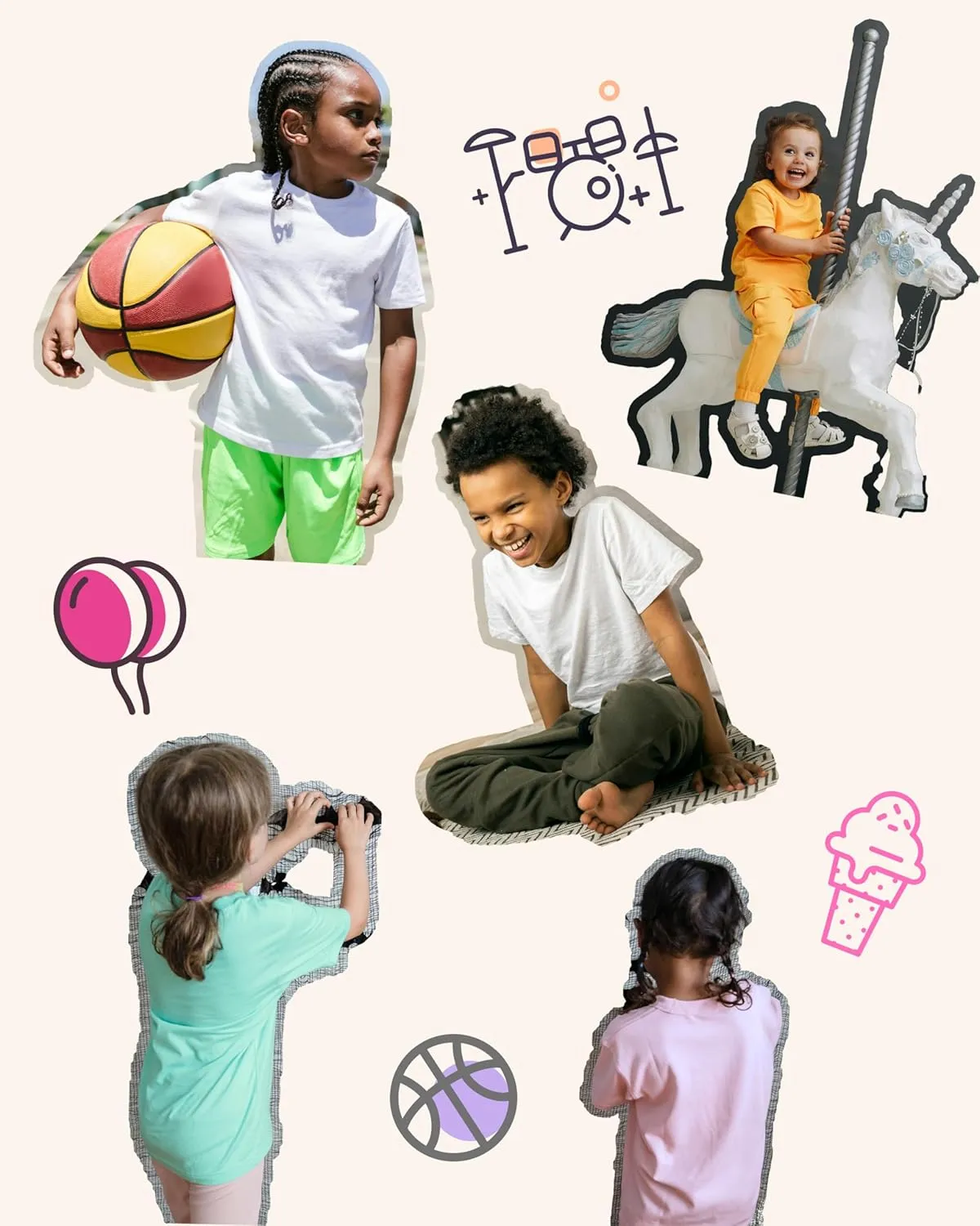 Nutria Kids T-Shirts 100% Cotton Short Sleeves 5Pack Plain Boys Tees Summer Top Children Unisex Girl Tie Dye Solid Color B01