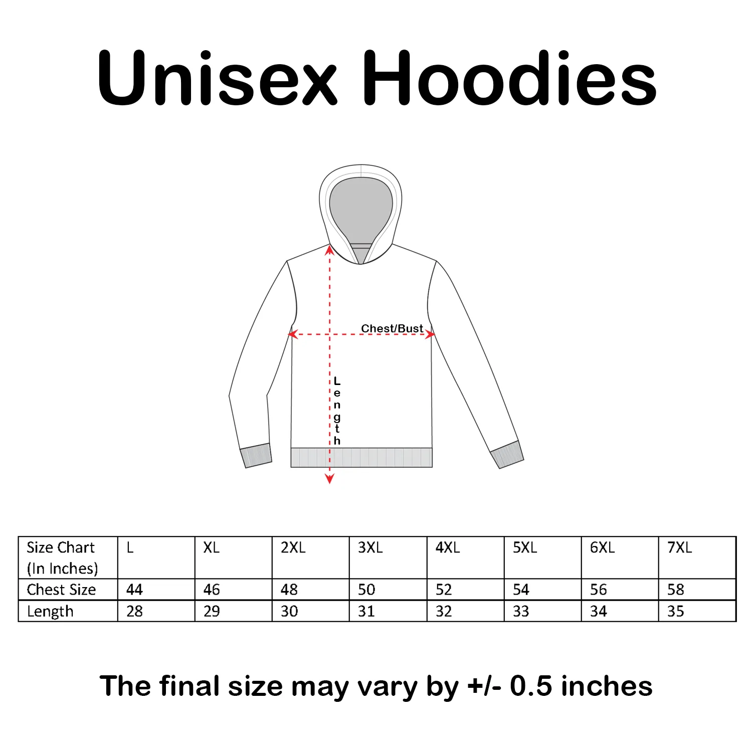 One Piece Red Plus Size Hoodie White