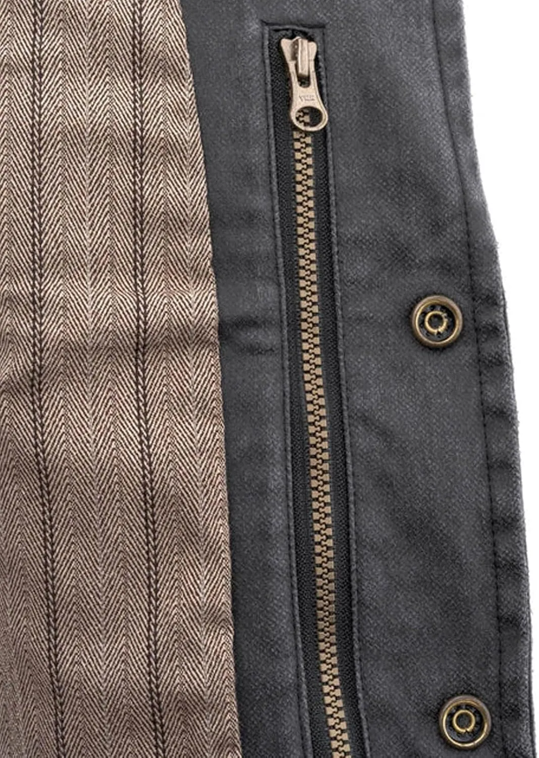 Outback Trading Company Men's Arkansas 2835 Casual Western Outdoor Vintage Canyonland Vest with Snaps & Concealment Pocket