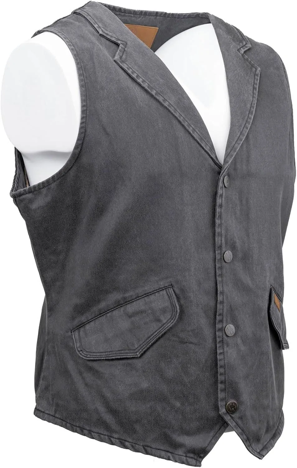 Outback Trading Company Men's Arkansas 2835 Casual Western Outdoor Vintage Canyonland Vest with Snaps & Concealment Pocket