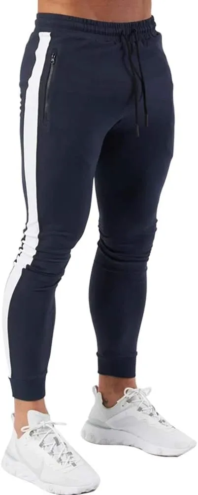 PIDOGYM Men's Track Pants,Slim Fit Athletic Sweatpants Joggers with Zipper Pockets