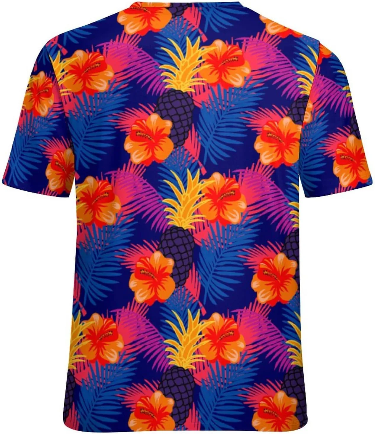 Pineapple Palm-Leaf Flowers BE Zip Off Shoulder Top for Womens Summer Autumn Winter Creativity Top