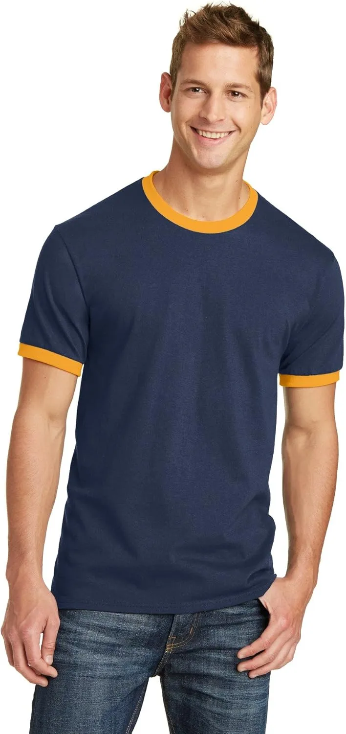 PORT AND COMPANY 54Oz 100% Cotton Ringer Tee (PC54R)