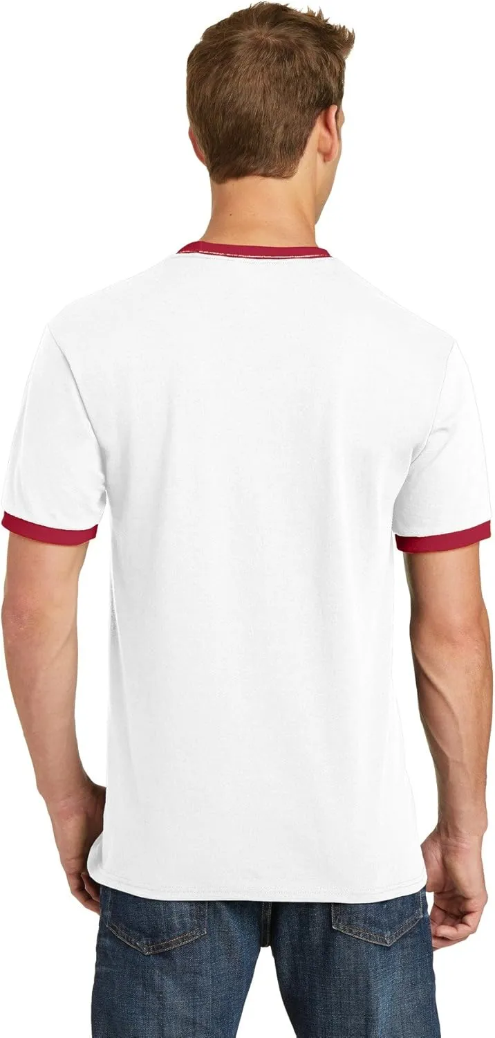 PORT AND COMPANY 54Oz 100% Cotton Ringer Tee (PC54R)
