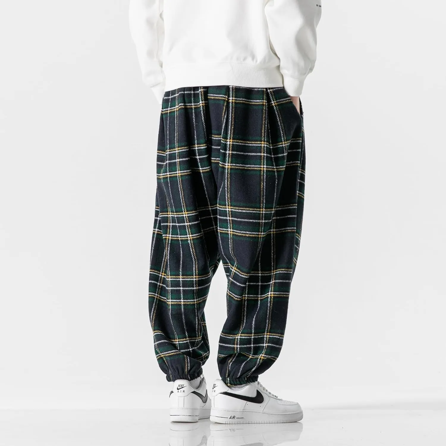 PRIJOUHE Men's Joggers Sweatpants Casual Wide Leg Jogger Pants Lightweight Sweat Pants with Pockets