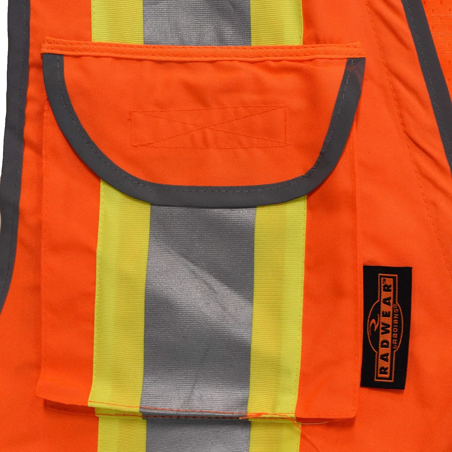 Radians SV55 Class 2 Heavy Woven Two Tone Engineer Vest with Padded Neck to Support Extra Weight in Cargo Pockets