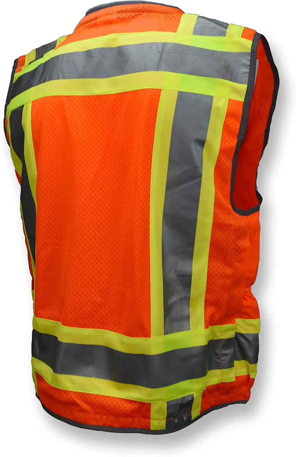 Radians SV55 Class 2 Heavy Woven Two Tone Engineer Vest with Padded Neck to Support Extra Weight in Cargo Pockets