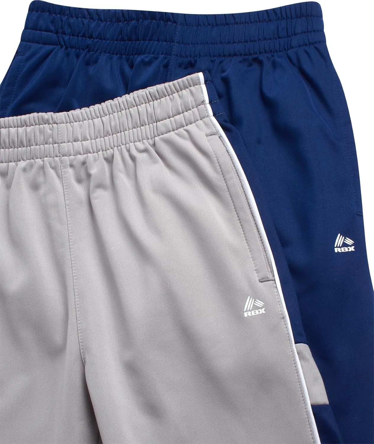RBX Boys Sweatpants - 2 Pack Stretch Performance Tricot Activewear Boys Joggers Athletic Pants with Side Pockets (Size: 4-20)