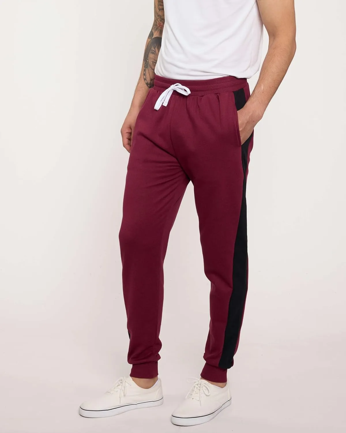 Real Essentials 3 Pack: Men's Tech Fleece Ultra-Soft Jogger Athletic Sweatpants with Pockets (Available in Big & Tall)