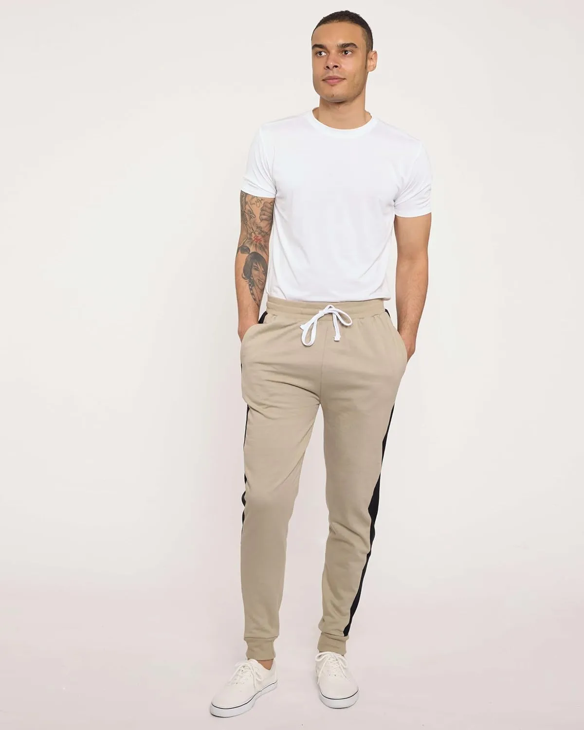 Real Essentials 3 Pack: Men's Tech Fleece Ultra-Soft Jogger Athletic Sweatpants with Pockets (Available in Big & Tall)