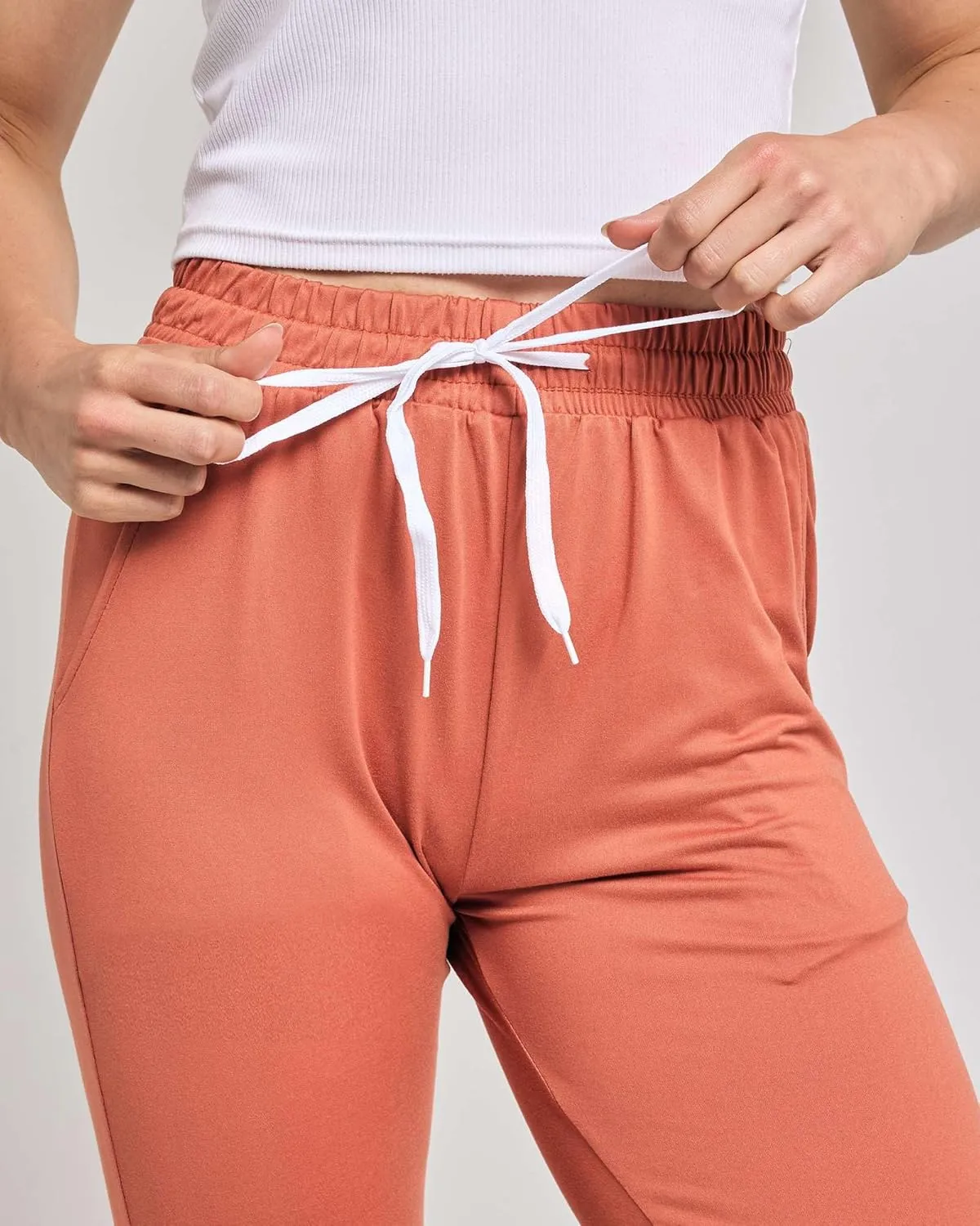 Real Essentials 3-Pack: Women's Ultra Soft Lounge Capri Joggers Sweatpants Athletic Yoga with Pockets(Available in Plus Size)