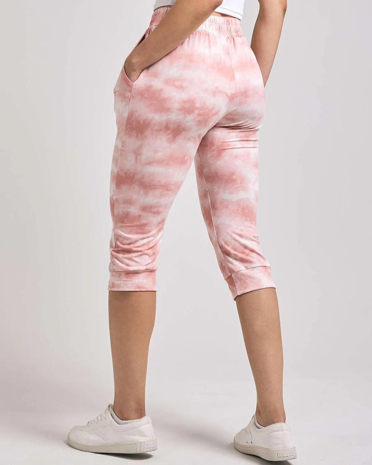 Real Essentials 3-Pack: Women's Ultra Soft Lounge Capri Joggers Sweatpants Athletic Yoga with Pockets(Available in Plus Size)