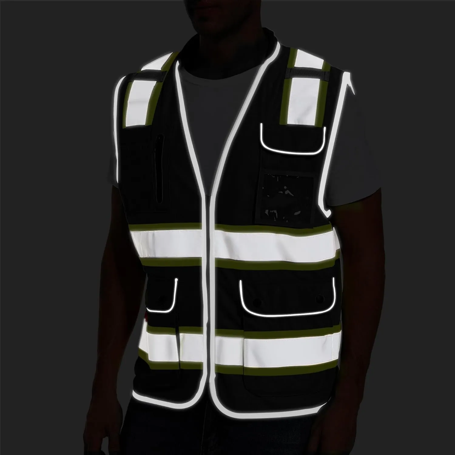 Reflective Safety Vest for Men and Women - High Visibility Construction Vest - Dual Tone Reflective Strips