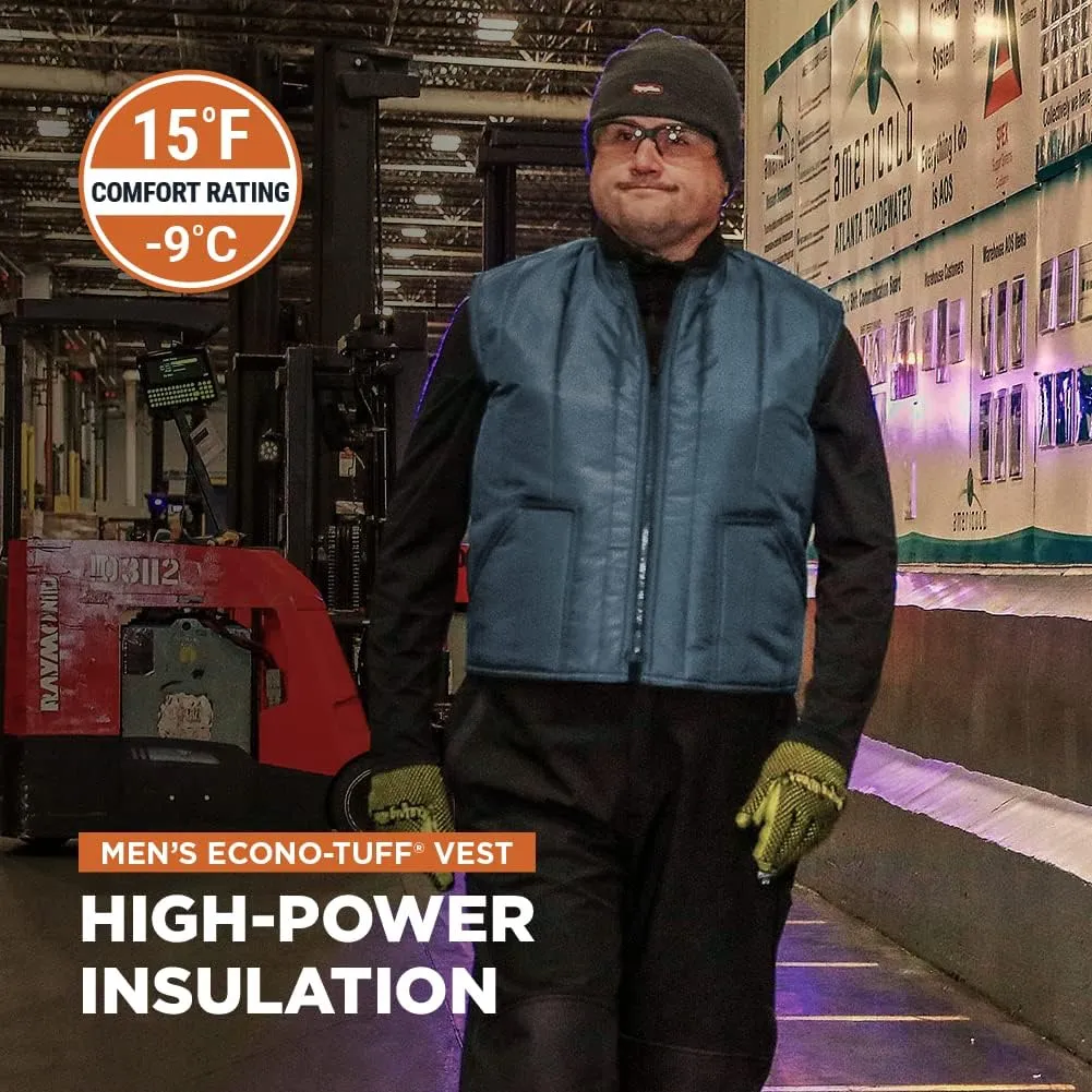 RefrigiWear Econo-Tuff Lightweight Warm Fiberfill Insulated Workwear Vest