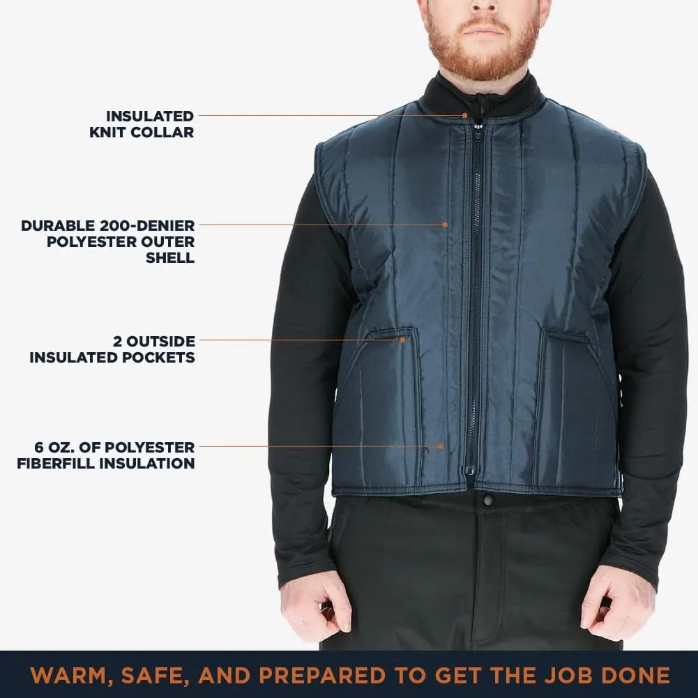 RefrigiWear Econo-Tuff Lightweight Warm Fiberfill Insulated Workwear Vest