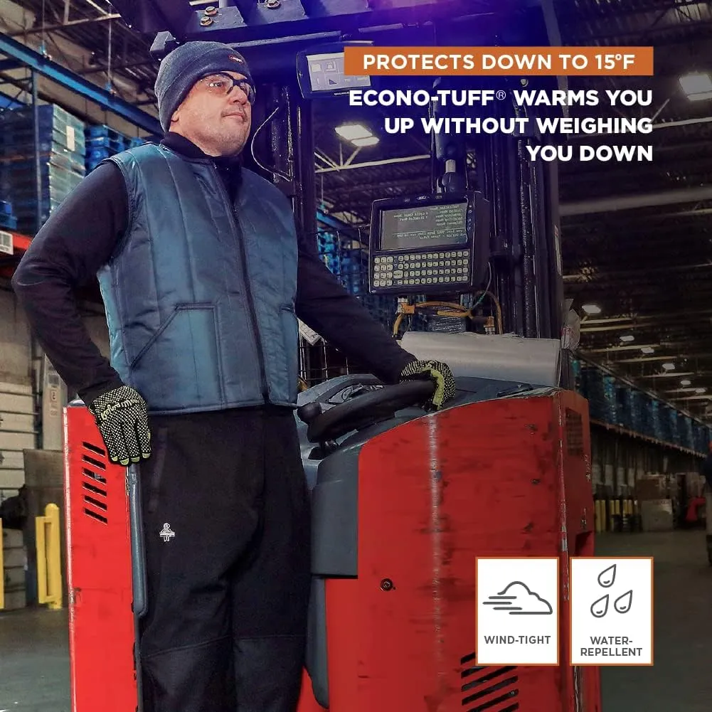 RefrigiWear Econo-Tuff Lightweight Warm Fiberfill Insulated Workwear Vest