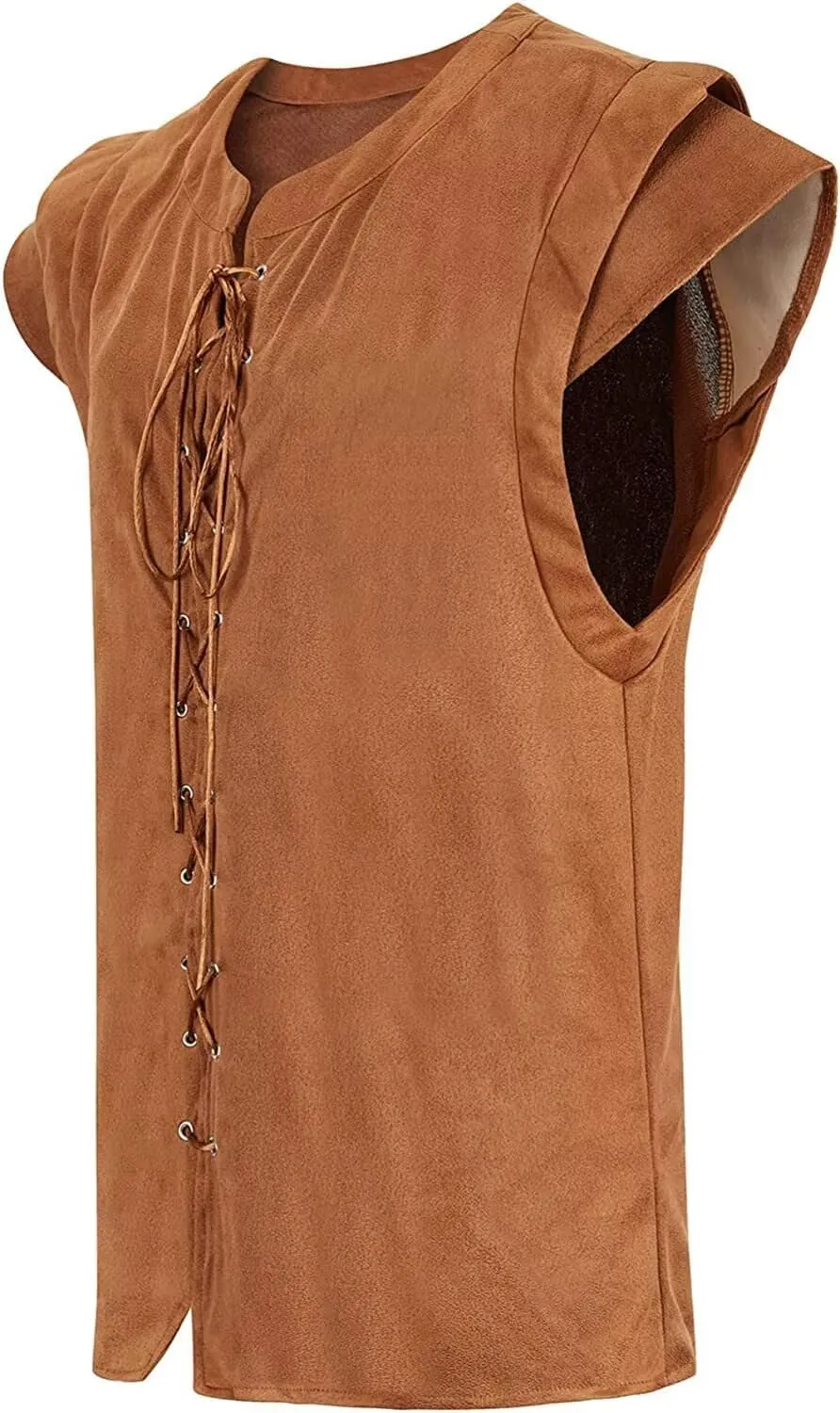 Renaissance Pirate Vest Viking Costume Men Medieval Retro Gothic Victorian Halloween Vintage Festival