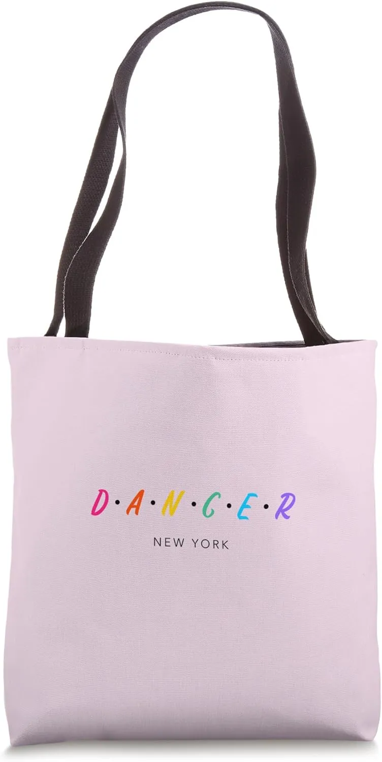 Retro Dancer New York Dance Vintage Rainbow Graphic Tote Bag