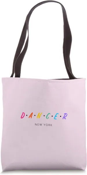 Retro Dancer New York Dance Vintage Rainbow Graphic Tote Bag