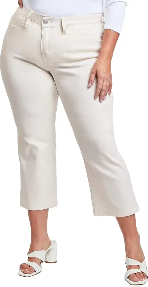 Royalty For Me Womens Women's Plus Size Hyperstretch High Rise Wide Leg Flood Pants