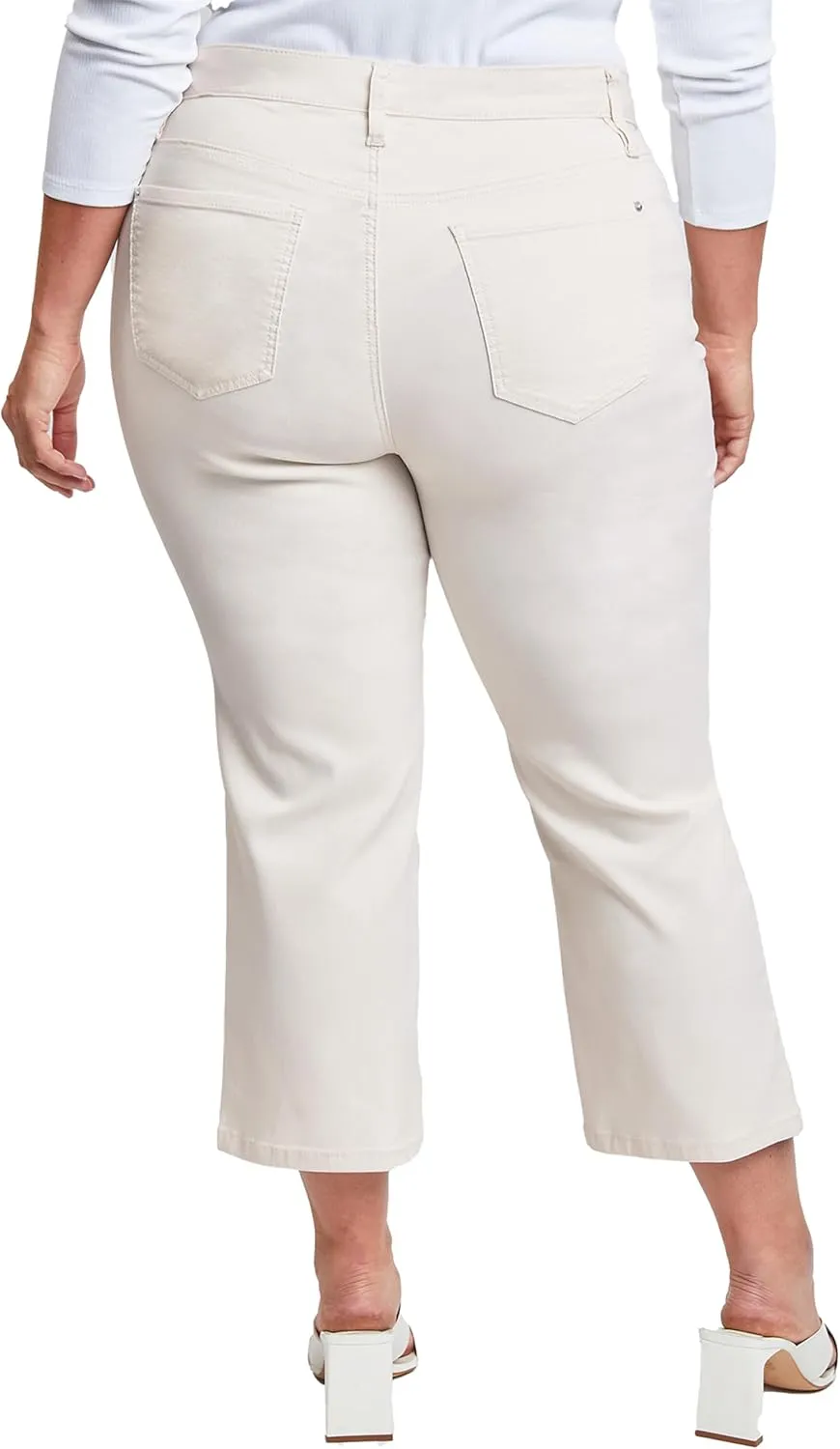 Royalty For Me Womens Women's Plus Size Hyperstretch High Rise Wide Leg Flood Pants