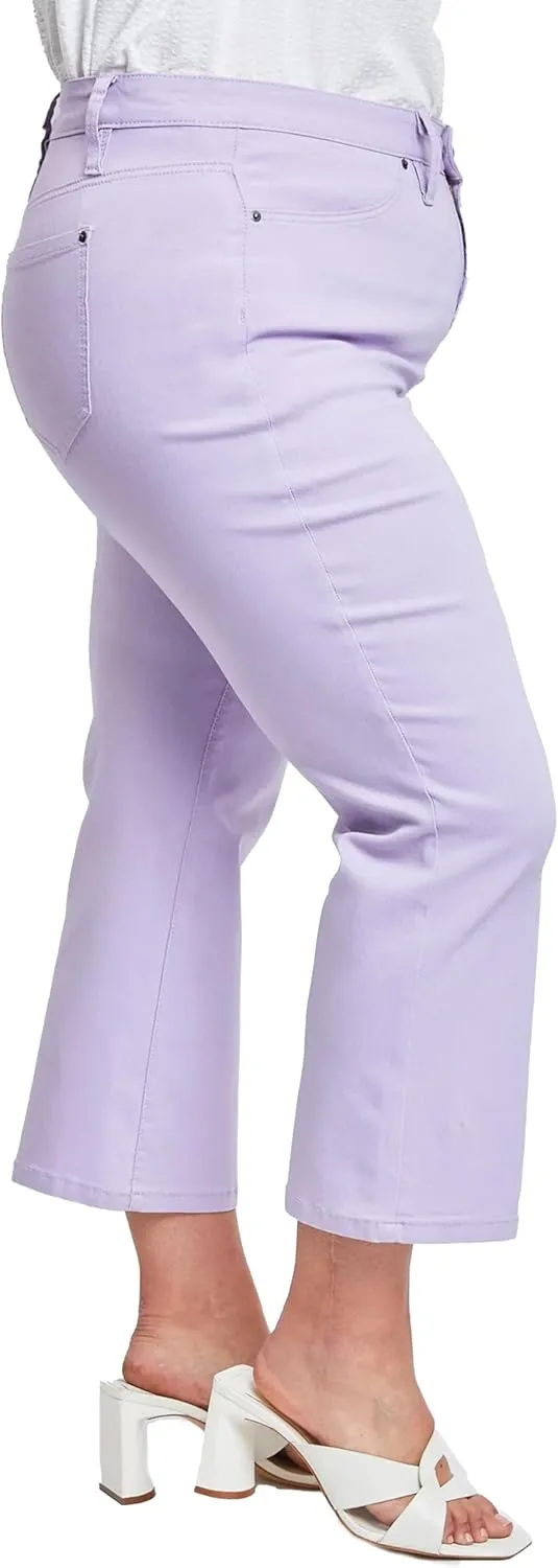 Royalty For Me Womens Women's Plus Size Hyperstretch High Rise Wide Leg Flood Pants