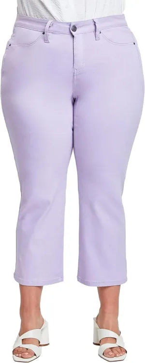 Royalty For Me Womens Women's Plus Size Hyperstretch High Rise Wide Leg Flood Pants