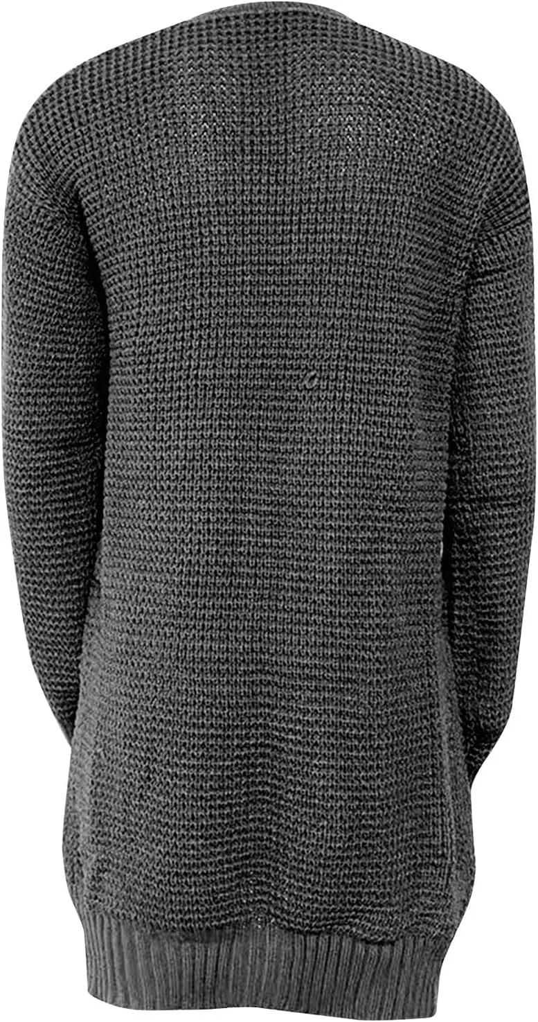 RTRDE Men's Coat Long Cardigan Jacket Trench Coat Fall Winter Outwear Coats For Men, M-2XL