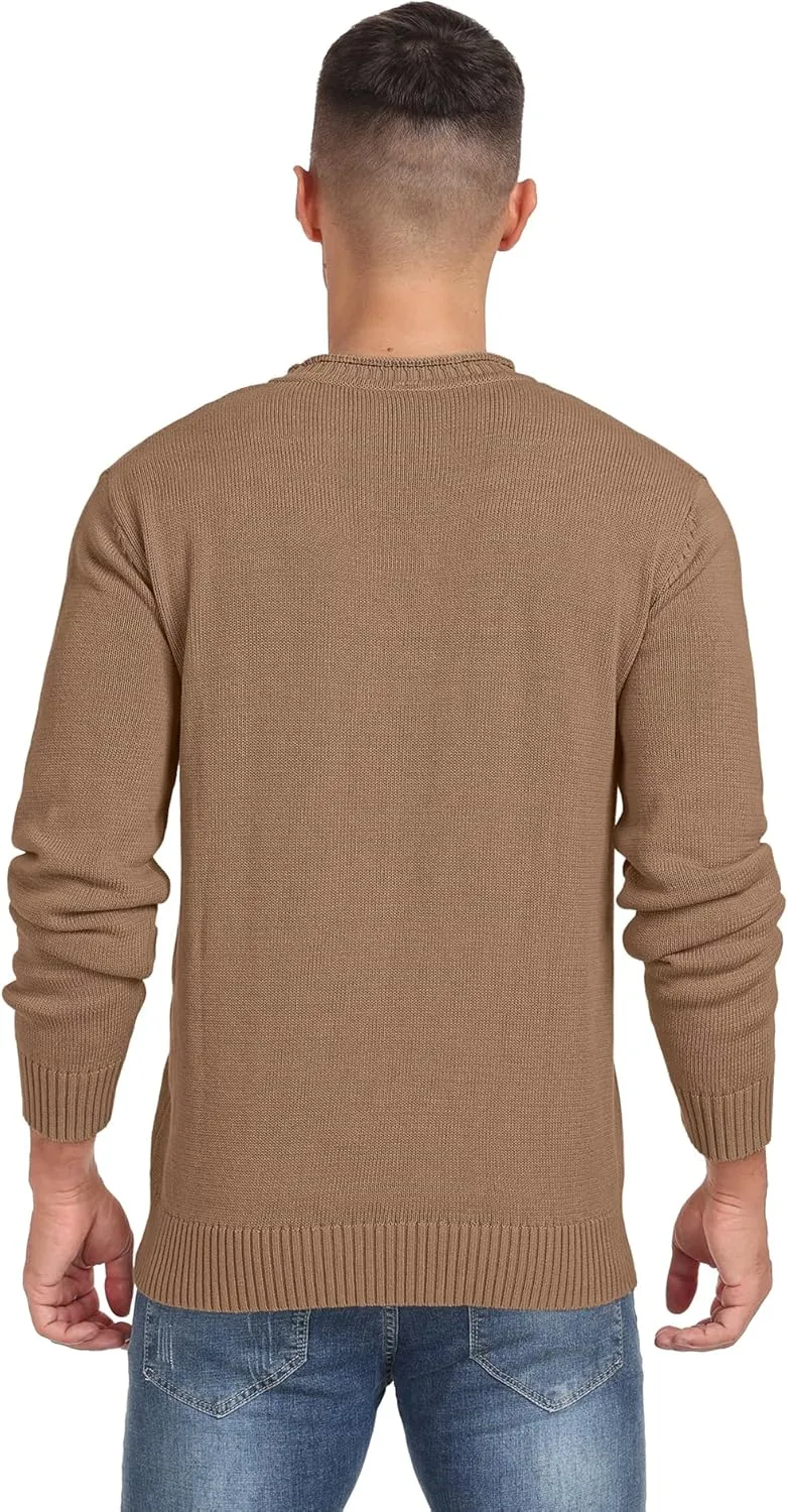 Sailwind Men's Cotton Crewneck Pullover Sweater Lightweight Casual Knitted Sweaters