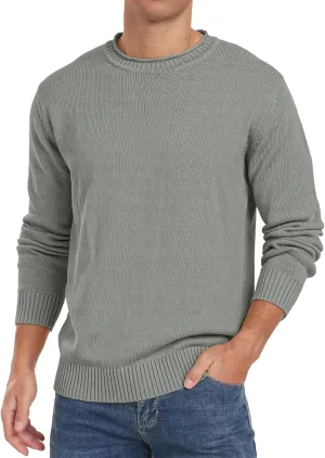 Sailwind Men's Cotton Crewneck Pullover Sweater Lightweight Casual Knitted Sweaters