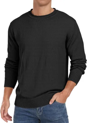 Sailwind Men's Cotton Crewneck Pullover Sweater Lightweight Casual Knitted Sweaters