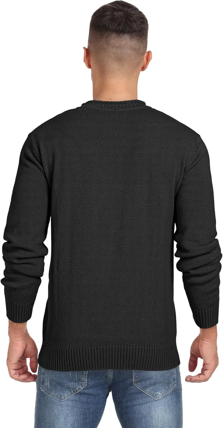 Sailwind Men's Cotton Crewneck Pullover Sweater Lightweight Casual Knitted Sweaters