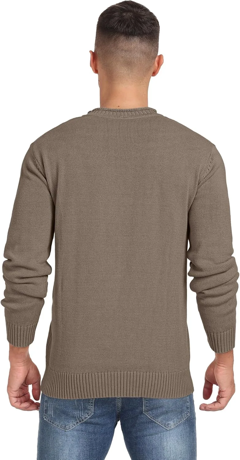 Sailwind Men's Cotton Crewneck Pullover Sweater Lightweight Casual Knitted Sweaters