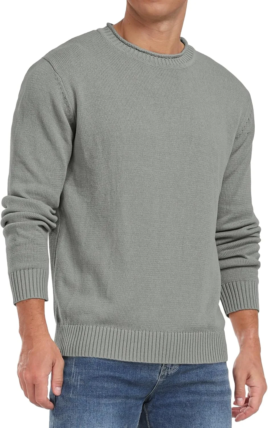 Sailwind Men's Cotton Crewneck Pullover Sweater Lightweight Casual Knitted Sweaters