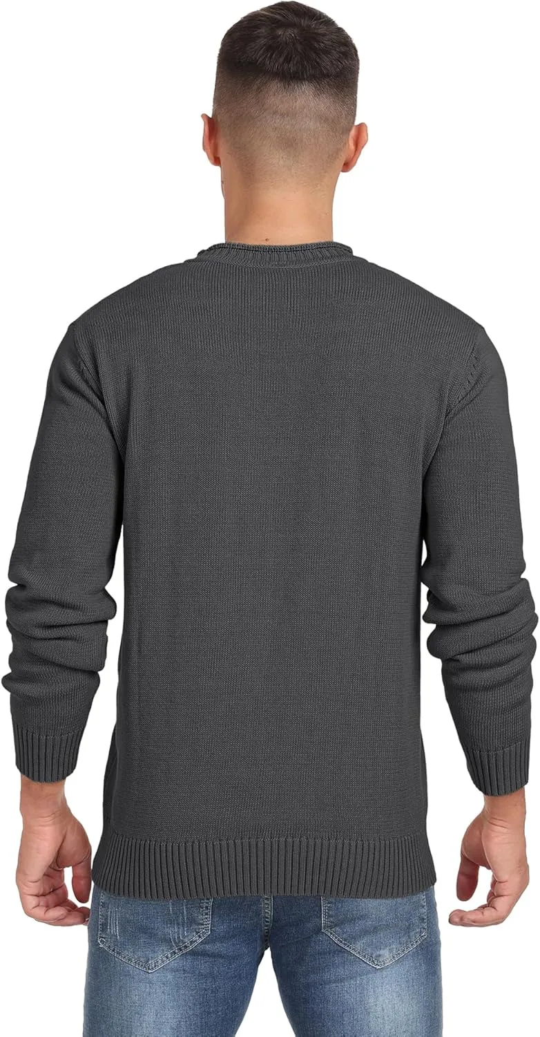 Sailwind Men's Cotton Crewneck Pullover Sweater Lightweight Casual Knitted Sweaters
