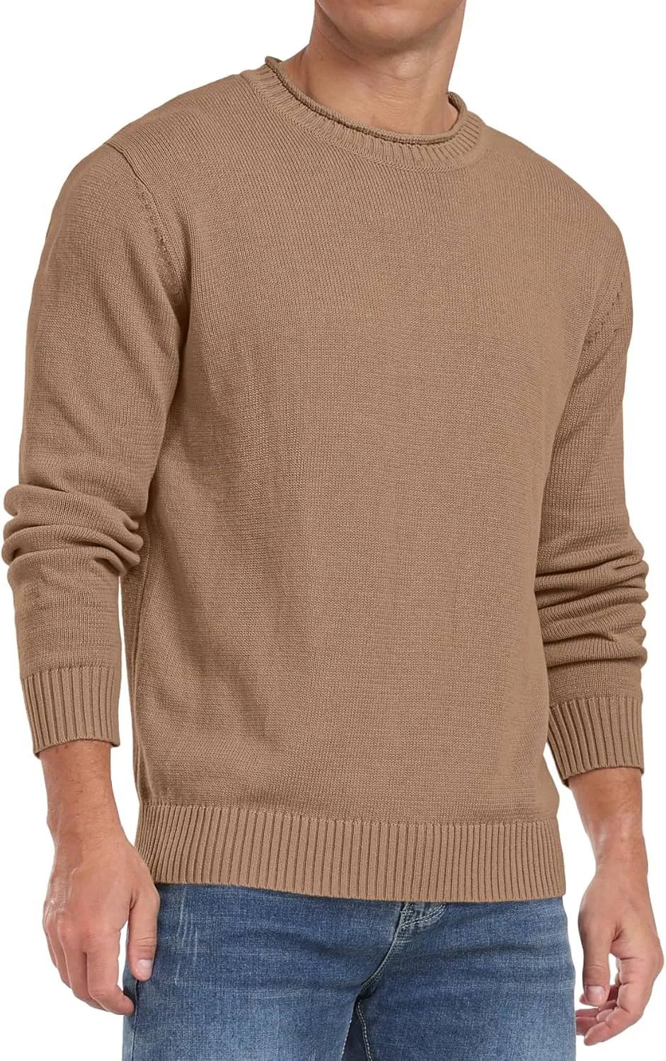 Sailwind Men's Cotton Crewneck Pullover Sweater Lightweight Casual Knitted Sweaters