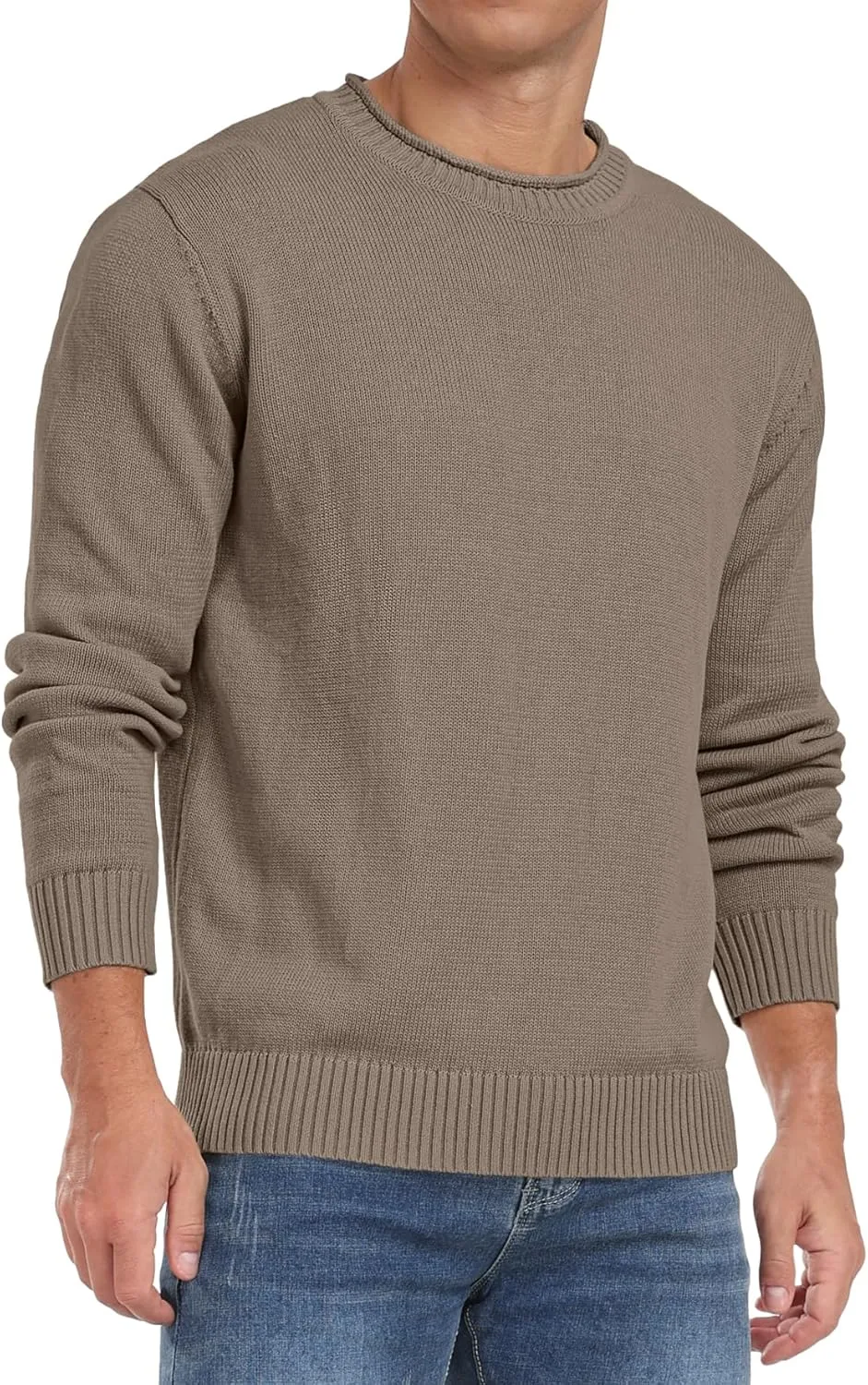 Sailwind Men's Cotton Crewneck Pullover Sweater Lightweight Casual Knitted Sweaters