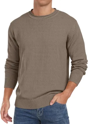 Sailwind Men's Cotton Crewneck Pullover Sweater Lightweight Casual Knitted Sweaters