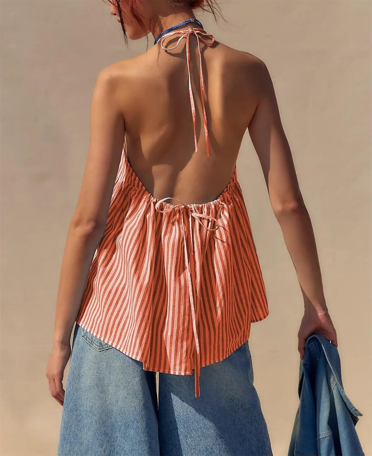 Sastianaen Women Y2k Floral Tank Top Spaghetti Strap Tie Shoulder Camisole Sleeveless Bow Front Cami Top Streetwear