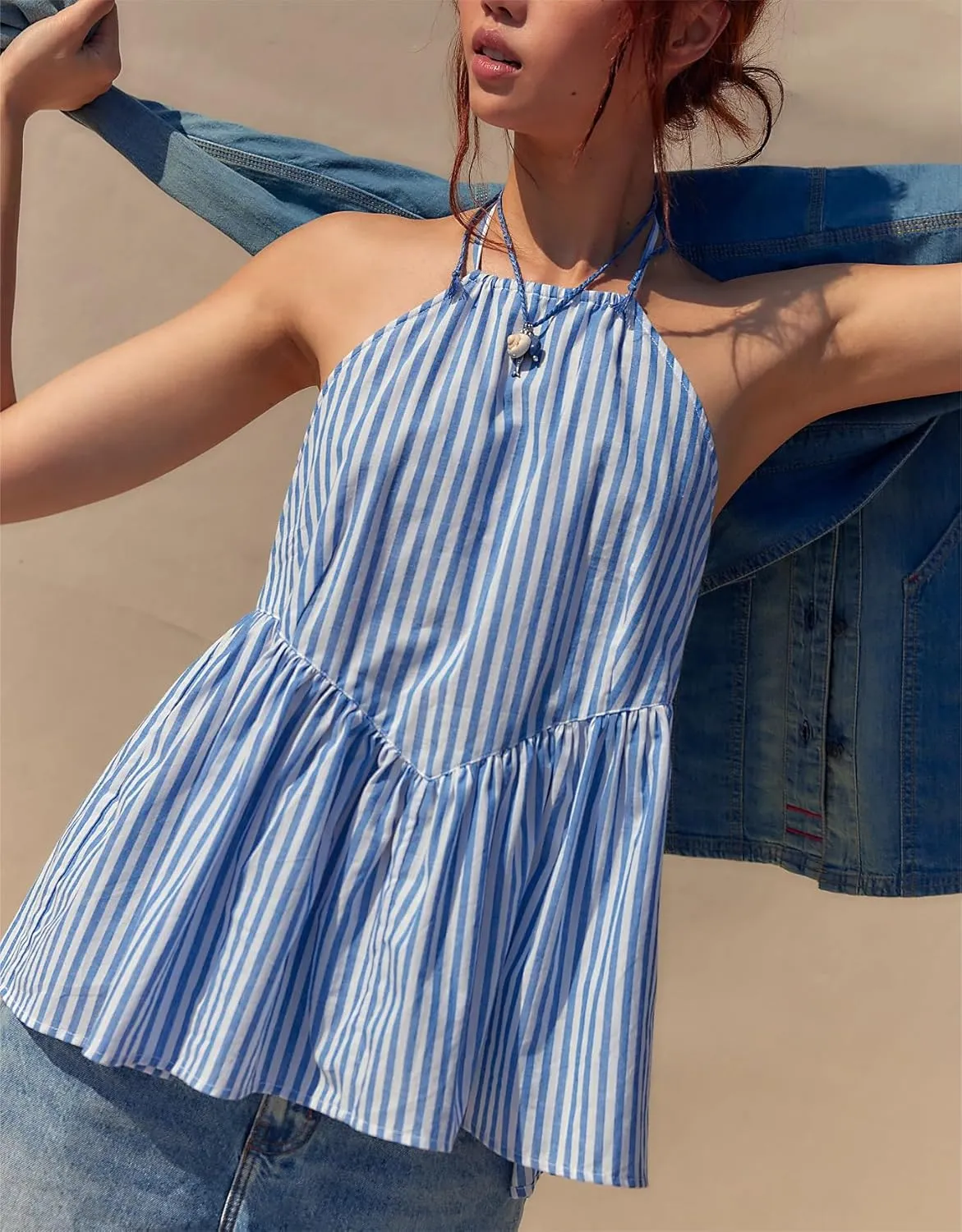 Sastianaen Women Y2k Floral Tank Top Spaghetti Strap Tie Shoulder Camisole Sleeveless Bow Front Cami Top Streetwear