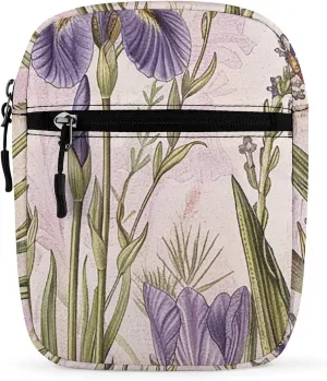 Satchel Tote Bag Messenger Bag Vintage Style Flowers Printed Mini Sling Bag Purse Suitable for Work Travel