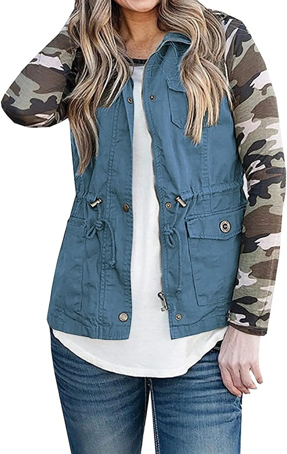SENSERISE Womens Utility Vest Lightweight Military Vests Outerwear Sleeveless Jacket Anorak Coat with Pockets