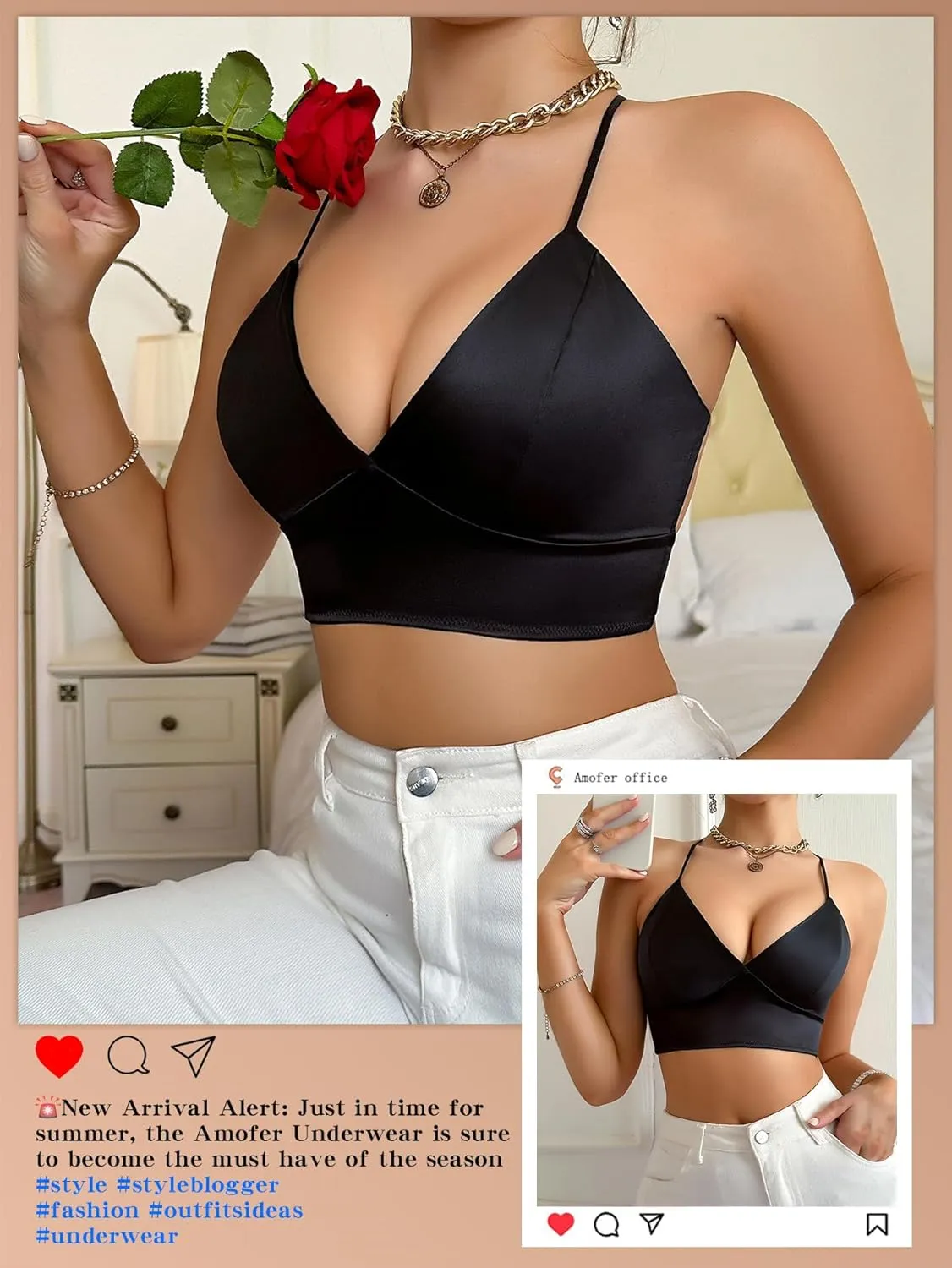 Sexy Deep V Neckline Crop Top, Sleeveless Plunge Cleavage Cropped Tank Tops, Women's Corset Going Outfits Top