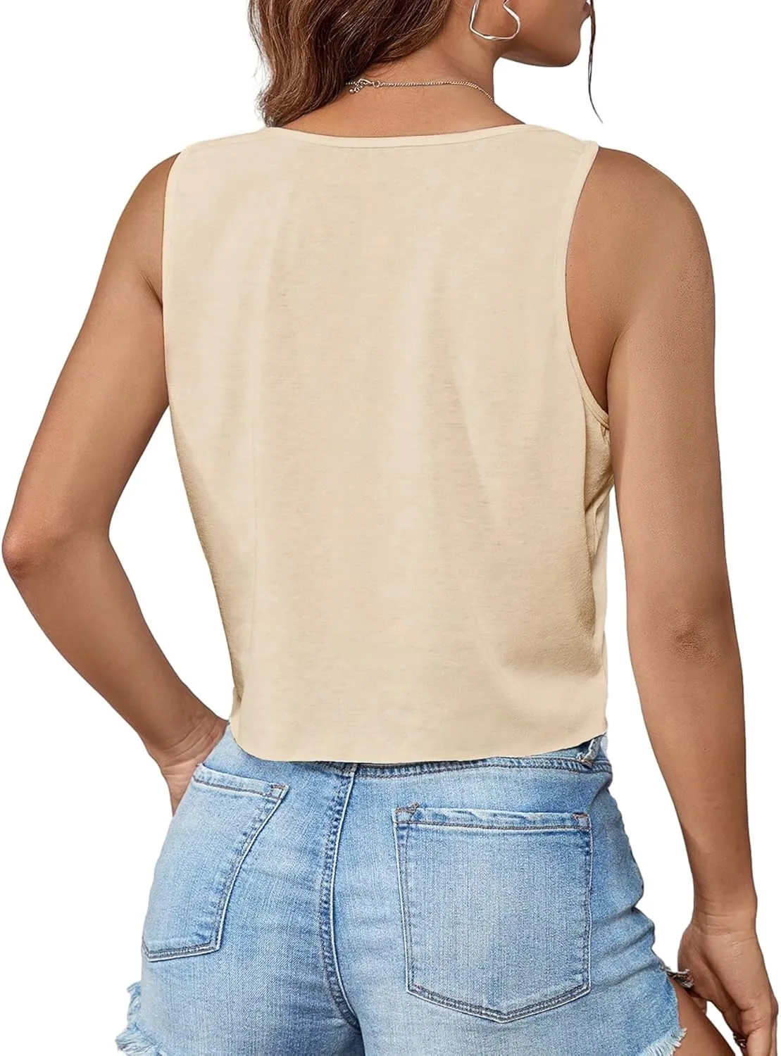 SODSHY Women's Sexy Sleeveless Top Cowboy Shirt Cute Country Concert Cowgirl Outfit Western Graphic Tank Top