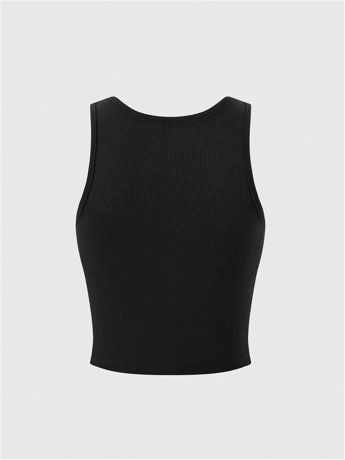 SOLY HUX Women's Y2K Letter Print Crop Top Sleeveless Rib Knit Tank Top Summer Vest Tops