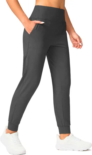 Soothfeel Women's Fleece Lined Joggers Pants High Waisted Water Resistant Thermal Sweatpants Winter Hiking Pants with Pockets