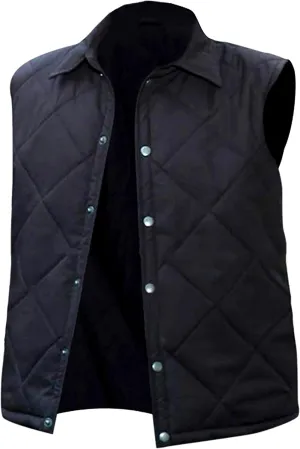 SpazeUp Rip Cowboy Jackets for Men - Black Cotton Jacket - Black Trucker Jacket Men