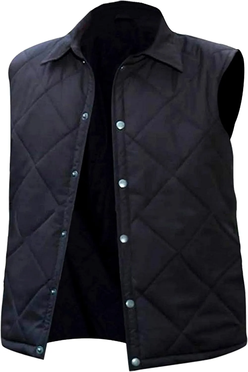 SpazeUp Rip Cowboy Jackets for Men - Black Cotton Jacket - Black Trucker Jacket Men