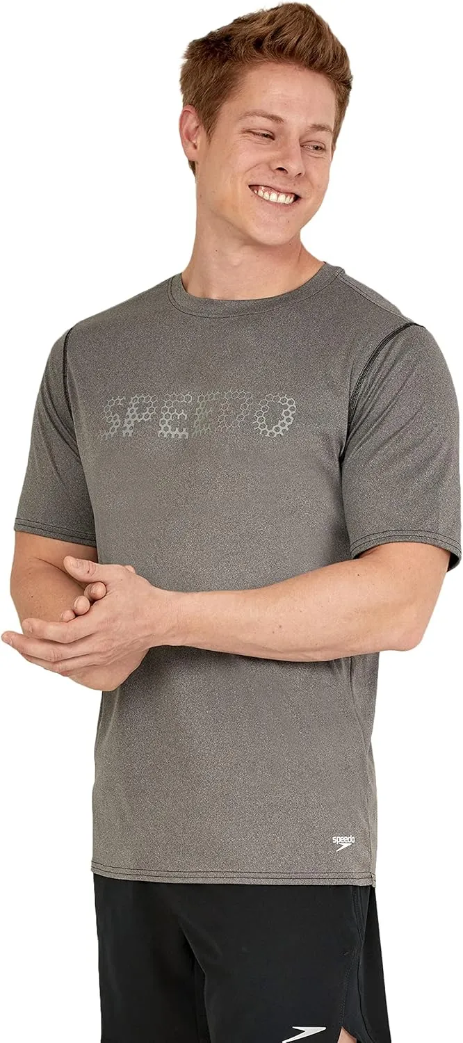 Speedo Men's Uv Swim Shirt Graphic Short Sleeve Tee
