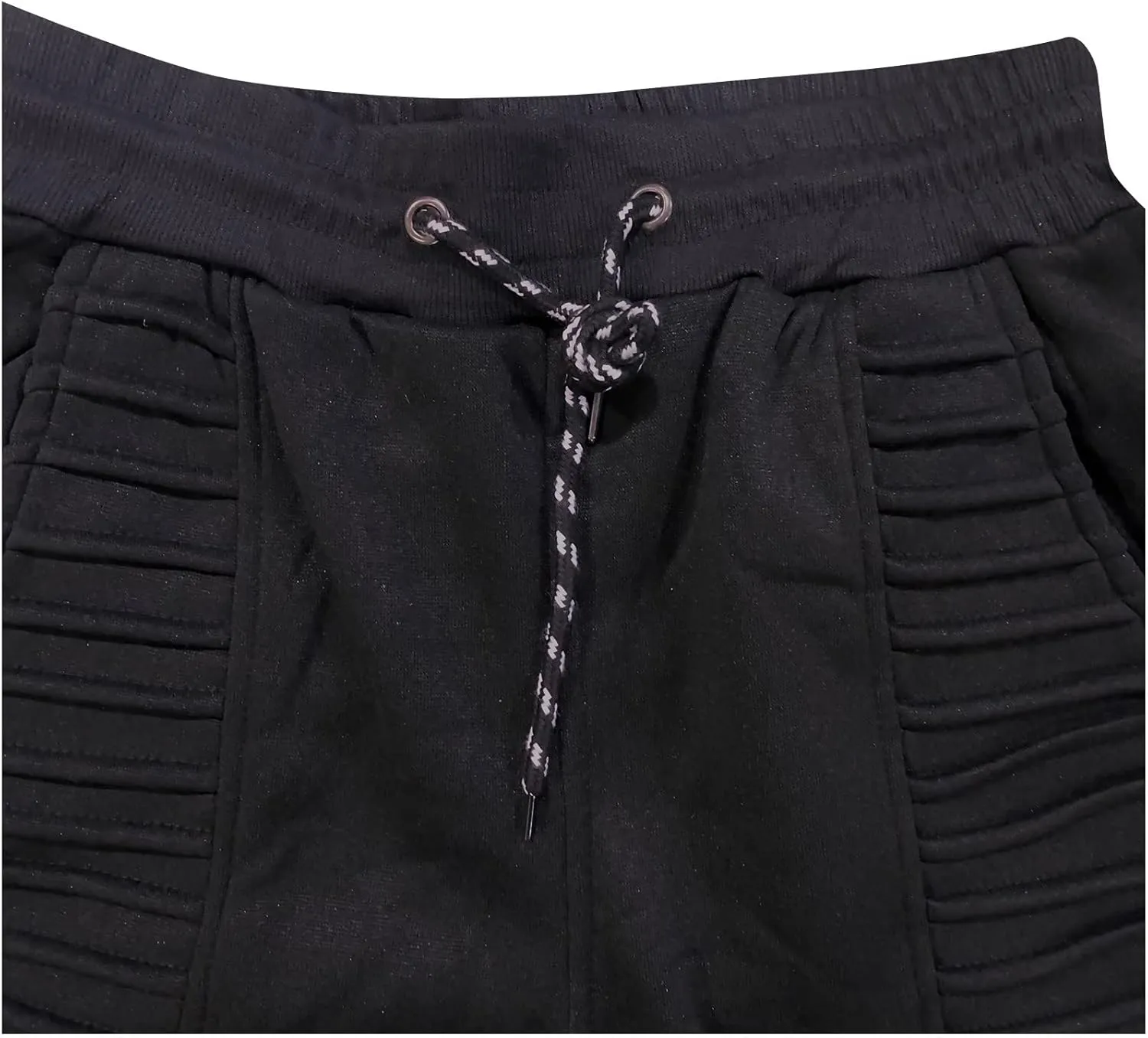 Spring and Summer Pants for Men 2023 Hip-Hop Drawstring Elastic Waist Skinny-Fit Slacks Tapered Ripped Trousers